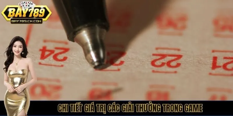 Chi tiết giá trị các giải thưởng trong game